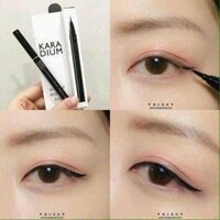 Kẻ mắt dạ siêu mảnh Karadium Waterproof Brush Liner Black chống nước vỏ trắng