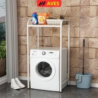 Kệ máy giặt khung thép mặt gỗ MDF dùng để nước giặt tiết kiệm diện tích thương hiệu AVES - GM115
