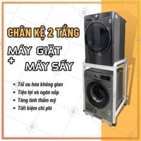 Kệ máy giặt, máy sấy 2 trong 1 INOX cao cấp, chịu tải 300kg phù hợp các loại máy - Bảo hành 2 năm