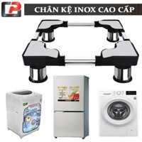 Kệ máy giặt tủ lạnh trụ Inox chống rung cao cấp Chánh Phát CDN, Sử dụng máy giặt từ 6 – 9 kg, tủ lạnh từ 90 – 270 lít