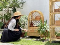 Kệ Mây Vòm Đựng Sách - Kệ Tủ Mây Cho Bé - Kệ Mây Decor Phòng Khách, Kệ Mây Tre Trưng Bày ĐAN TRÀ