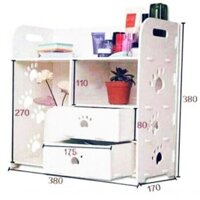 Kệ Mĩ Phẩm Chân Chó 2 Ngăn