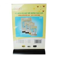 KỆ MICA 2 MẶT A4 ĐẾ LÙA NHÔM CAO CẤP (210x300 mm)