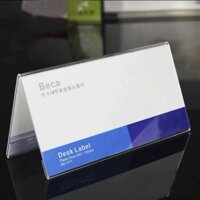 Kệ Mica Chữ A Để Bàn 40 cái 21x7.5cm, Bảng Tên Để Bàn 2 Mặt, Bảng Giá Sản Phẩm, Acrylic
