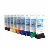 Kệ mica để menu giấy 10x20cm để bàn 2 mặt đế lùa E09-A