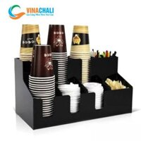 Kệ Mica Đựng Ly Cốc Trà Sữa 8 Ngăn 2 Tầng