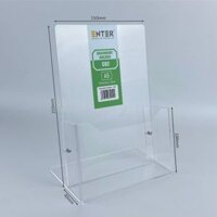 Kệ mica nhiều giấy 1 ngăn Enter C02 150x210mm A5 đứng 2mm, Khay đựng giấy, Hộc đựng tờ rơi