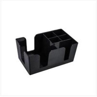 Kệ mica nhiều ngăn đựng ống hút, muỗng, khăn giấy