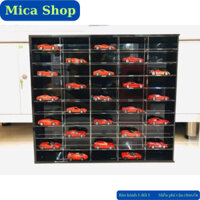 Kệ mica trưng bày xe mô hình đa năng tỉ lệ 1:64 ( 50 xe)