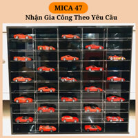 Kệ Mica Trưng Bày Xe Mô Hình Tỷ Lệ 1:64 (50xe) - Kệ mica trưng bày