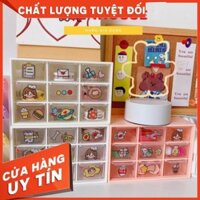 Kệ mini 3 tầng 6 ô, 9 ô đựng phụ kiện, mỹ phẩm, đồ dùng học tập