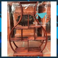 Kệ mini gia dụng hình lục bình - gỗ gõ