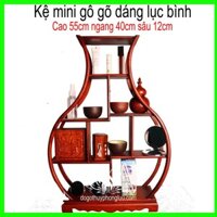 kệ mini gia dụng hình lục bình-gỗ gõ