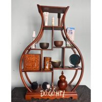 kệ mini gia dụng hình lục bình-gỗ gõ
