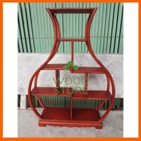 Kệ mini gỗ gõ kiểu lục bình - Kệ mini Gia dụng gỗ gõ - Kệ gỗ mini cao 55 ngang 38