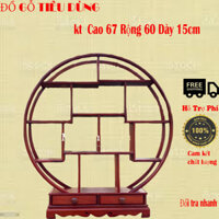 Kệ mini tròn gia dụng  cỡ khủng -kệ bày đồ  tròn lớn nhiều ngăn gỗ gõ