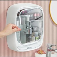 Kệ mỹ phẩm gắn tường Hokori Việt Nhật cao cấp. Tủ nhựa treo tường. Kèm miếng dán cường lực chắc chắn