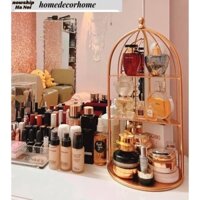 Kệ Mỹ Phẩm Lồng Chim Vàng 3 Tầng Sang Trọng Để Mỹ Phẩm - Trang Trí - Trưng Bánh Kẹo