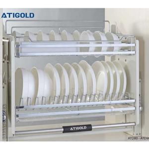 Kệ nâng hạ bát đĩa inox 304 mờ Atigold ATD80