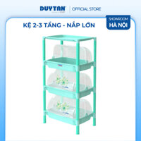 Kệ nắp Duy Tân có nắp lớn 2 tầng 3 tầng đựng chén bát, vật dụng tiện lợi
