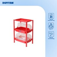 Kệ nắp Duy Tân có nắp lớn 2 tầng 3 tầng đựng chén bát, vật dụng tiện lợi - Đỏ - 2 Tầng
