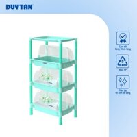 Kệ nắp Duy Tân có nắp lớn 2 tầng 3 tầng đựng chén bát, vật dụng tiện lợi - Xanh Lá - 3 tầng