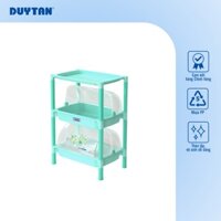 Kệ nắp Duy Tân có nắp lớn 2 tầng 3 tầng đựng chén bát, vật dụng tiện lợi - Xanh Lá - 2 Tầng