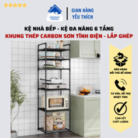 Kệ Nhà bếp, Kệ đa năng 6 Tầng - Thép Carbon sơn tĩnh điện - Lắp ghép *Homely Decor*