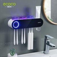 Kệ nhả kem treo bàn chải đánh răng 3 cốc sấy tự đồng đồ dùng bàn chải an toàn cho gia đình Ecoco E2110 màu ngẫu nhiên