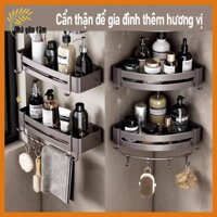 Kệ nhà tắm dán tường không cần khoan chất liệu nhôm không gỉ để đồ tiện lợi kệ góc nhà tắm đa năng