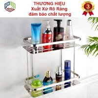 Kệ Nhà Tắm Inox 304 Gắn Được Góc Tường Hay Phẳng 2 Tầng, Để Đồ Phòng Vệ Sinh Hoặc Nhà Bếp Kệ Thẳng 02