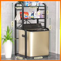 Kệ Nhà Tắm, Kệ Máy Giặt  Mẫu Gấp Gọn Thông Minh Thiết Kế 3 Tầng Chất Liệu Sơn Tĩnh Điện Dày, Chắc Chắn, Chịu Tải Tốt