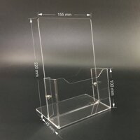 Kệ nhiều giấy 1 ngăn mica Enter C02 15x21cm A5 đứng 2mm