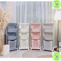 Kệ nhựa 2-3 tầng Việt Nhật Plastic có sọt đựng đồ tiện lợi.