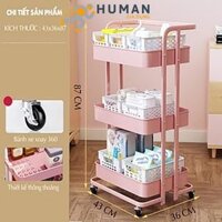 Kệ Nhựa 3 Tầng Đa Năng Có Bánh Nhựa