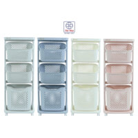 Kệ nhựa 3 tầng Việt Nhật Plastic có sọt đựng đồ tiện lợi