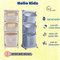 Kệ Nhựa 3 Tầng Việt Nhật Plastic Đa Năng Có Giỏ Đựng Đồ - Hello kids