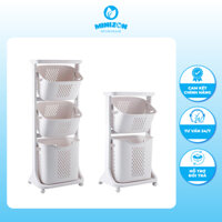 Kệ Nhựa 3 Tầng Việt Nhật Plastic Đa Năng Có Giỏ Đựng Đồ Mẫu Mới | Minizon Kids