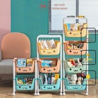 Kệ Nhựa 4 Tầng Có Bánh Xe, Kệ Nhựa Đựng Đồ Đa Năng, Đồ Bỉm Sữa, Tủ Nhựa Di Động Cho Bé
