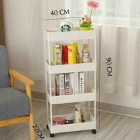 Kệ Nhựa 4 tầng có bánh xe.