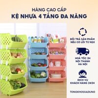 Kệ Nhựa 4 Tầng Đa Năng cao cấp, đựng được nhiều đồ, dễ di chuyển, đặt được ở nhiều vị trí  - TongkhoGiaDung