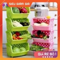 Kệ Nhựa 4 Tầng Đa Năng-Hàng Cao Cấp - SIÊU THỊ GIA ĐÌNH 2022