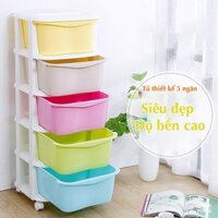 KỆ NHỰA 5 TẦNG ĐA SẮC CÓ BÁNH XE