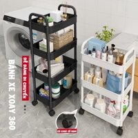 Kệ nhựa có bánh xe 5 tầng,Xe Đẩy Spa， Xe Đẩy Để Đồ Đa Năng Kệ Tiện Lợi