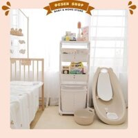 Kệ nhựa đa năng 4 tầng chắc chắn, chịu lực tốt, để được rất nhiều đồ một cách ngăn nắp