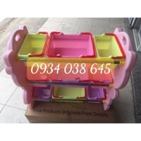 Kệ nhựa đồ chơi cho bé Hello Kitty với thiết kế 3 tầng cùng 3 hộp