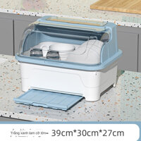 Kệ Nhựa Đựng Bát Đĩa Có Nắp Đậy Ráo Nước Cho Nhà Bếp