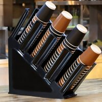 Kệ nhựa đựng cốc trà sữa loại xéo