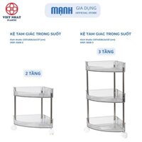 Kệ nhựa góc tường để đồ phòng tắm bằng nhựa trong suốt có bánh xe di chuyển tiện lợi, khung inox chắc chắn.