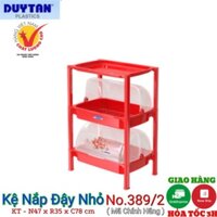 Kệ Nhựa úp chén duy tân 2 ngăn-3 tầng -CÓ NẮP ĐẬY-KT 47 x 35.5 x 78 cm